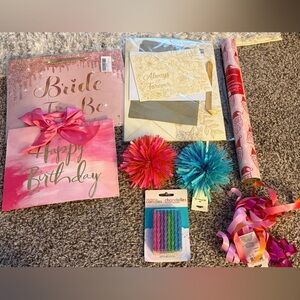 Party Supply Bundle! Gift Wrap, Gift Bags, Bows, Candles, Gift Card Boxes - NWT!
